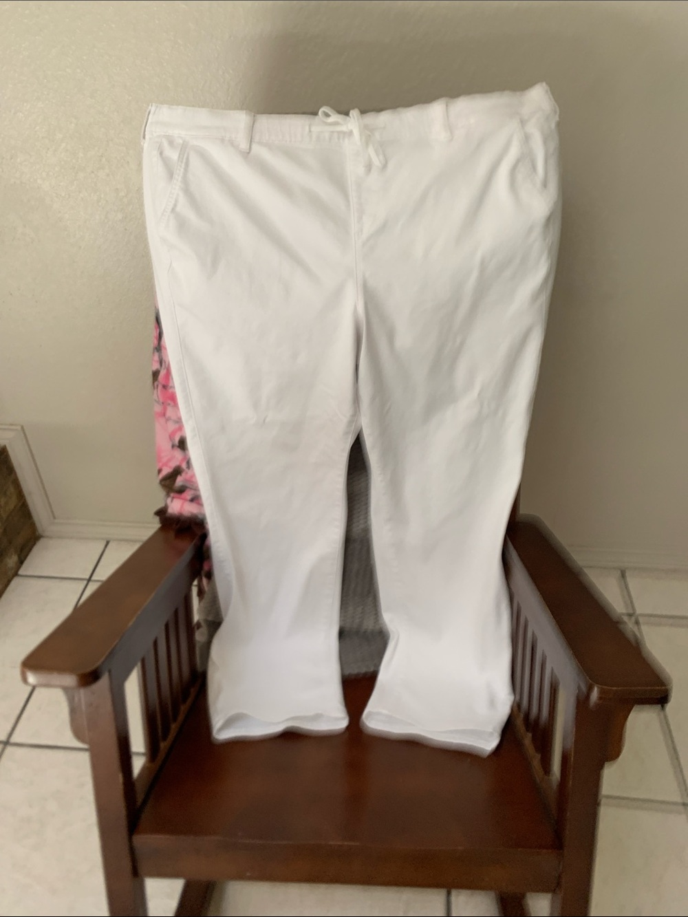 torrid White Drawstring Waist Casual Pants